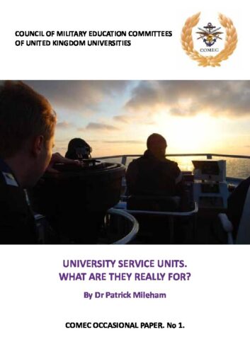 No. 1: University Service Units. What are they really for? by Dr. Patrick Mileham, 2012